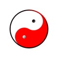 Orange, blue color yin yang symbol of harmony and balance Royalty Free Stock Photo