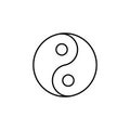 Yin Yang outline icon. Element of religion sign for mobile concept and web apps. Thin line Yin Yang outline icon can be used for