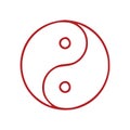 Yin Yang outline icon