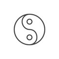 Yin yang outline icon