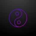 Yin yang outline nolan icon. Elements of religion set. Simple icon for websites, web design, mobile app, info graphics