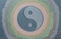 Yin Yang Spiritual Symbol, chakra healing painted decoration, handmade