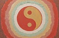 Yin Yang Spiritual Symbol, chakra healing painted decoration, handmade