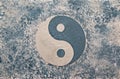 Yin Yang Spiritual Symbol painted decoration, handmade