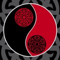 Yin-yang in red Royalty Free Stock Photo