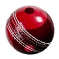 Single cricket ball on white background Royalty Free Stock Photo