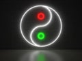 Yin Yang - Series Neon Signs Royalty Free Stock Photo