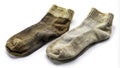 Yin Yang Socks A HighDefinition Macro Exploration of Opposites Aged Texture and Spiritual Symbolism