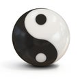 Yin yang sphere 3d rendering Royalty Free Stock Photo