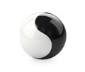 Yin yang sphere isolated 3d Royalty Free Stock Photo