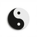 A yin yang symbol with a black and white color scheme Royalty Free Stock Photo