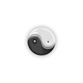 Yin and yang symbol 3d shape negative and positive forces or light and dark, fire and water, expanding and contracting Royalty Free Stock Photo