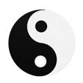 Yin Yang Symbol of Harmony and Balance. 3d Rendering Royalty Free Stock Photo