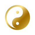 Yin yang symbol isolated, daoism faith sign