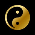 Yin yang symbol isolated, daoism faith sign Royalty Free Stock Photo