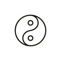 Yin and yang symbol outline