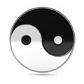 Yin Yang symbol over white background Royalty Free Stock Photo