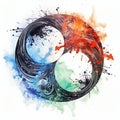 Yin and yang symbol representing balance and harmony illustration Royalty Free Stock Photo