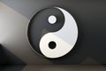 Yin yang symbol on the wall Royalty Free Stock Photo