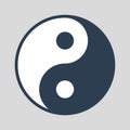 Yin Yang symbol on white background.