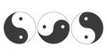 Yin Yang symbols set Royalty Free Stock Photo