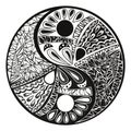 Yin Yang tattoo for design Symbol illustration