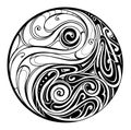 Yin Yang tattoo style