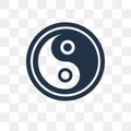 Yin Yang vector icon isolated on transparent background, Yin Yang transparency concept can be used web and mobile Royalty Free Stock Photo