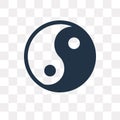 Yin Yang vector icon isolated on transparent background, Yin Yang transparency concept can be used web and mobile Royalty Free Stock Photo