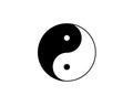 Yin yang vector icon, taoistic symbol of harmony and balance - religion, philosophy, meditation Royalty Free Stock Photo