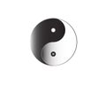 Yin yang vector icon, taoistic symbol of harmony and balance - religion, philosophy, meditation Royalty Free Stock Photo