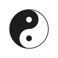 Yin Yang vector illustration. Black and white. Isolated.