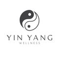 Yin yang vector logo design. Wellness creative logotype.