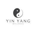 Yin yang vector logo design. Wellness creative logotype.