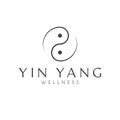 Yin yang vector logo design. Wellness creative logotype.