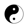 Yin yang vector symbol icon. Yinyang taoism chinese sign Royalty Free Stock Photo