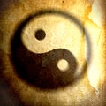 Yin yang vintage grunge Royalty Free Stock Photo