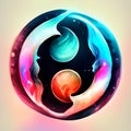 Yin Yang zodiac sign. Astrological horoscope. Generative AI Royalty Free Stock Photo