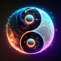 Yin Yang zodiac sign, horoscope symbol. 3d rendering Generative AI Royalty Free Stock Photo