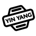 Ying yang black stamp