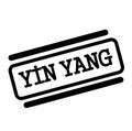 Ying yang black stamp