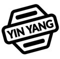 Ying yang black stamp