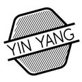 Ying yang black stamp