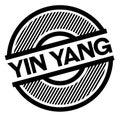 Ying yang black stamp