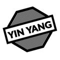 Ying yang black stamp