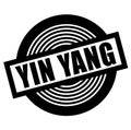 Ying yang black stamp