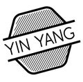 Ying yang black stamp