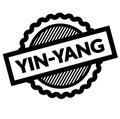 Ying yang black stamp