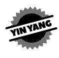 Ying yang black stamp