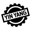 Ying yang black stamp